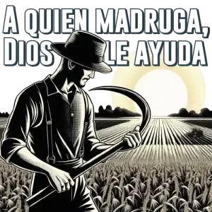 A quien madruga, Dios le ayuda blanco y negro